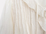 Leuken Pintuck Frill Blouse