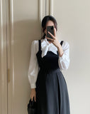 Daymu Tie Shirring Blouse