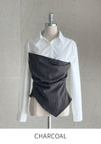 Sharing Stripe Color Matching Top Shirt