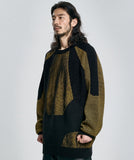 Paneled Mixed Knit Sweater
