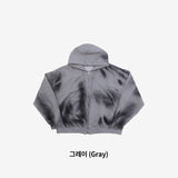 (Unisex) Perrony Two Way Printed Hooded Zip-Up