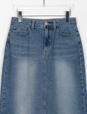 Hash Slit Denim Long Skirt