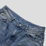 Lining Destroyed Denim Pants