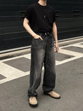 Vintage Brush Washed Black Denim