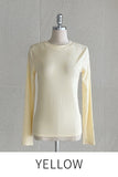 Tight Creamy Round Basic T-shirt