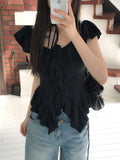 Bloom Corsage Frill Blouse