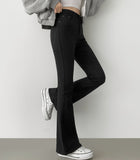 [Peach fuzz] Winter Long Length Span Long Boot Cut Cotton Pants