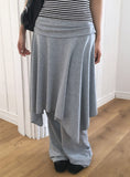 [MADE/Skirt+Pants SET] Forin Bootcut Pants Unbalance Shirring Flare Layered Skirt