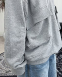 Poise over big pocket sweatshirt