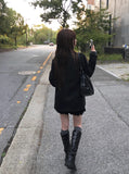 Empty Suede Frill Banding Mini Skirt