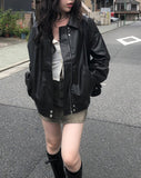 Once Leather Blouson Jacket