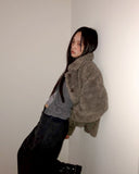 Dri Collar Fur Fluffy Jacket