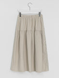 Dalhot Side Line Nylon Long Skirt