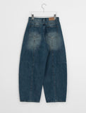 Dolent Curved Balloon Denim Wide Pants