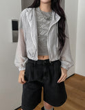 Summer Dot Rain Crop Hood Jumper