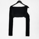 Cher Cut-Out Cropped Knitwear