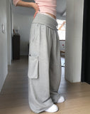 Cord Strap Folding Cargo Training Pants