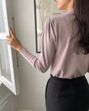 Sorren Puff Half Neck Pearl Knit