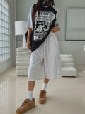 Side Round Pile Bermuda Pants