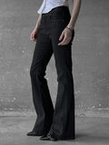 Striped bootcut pants
