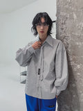 [LANARCH] Eckley Stripe Tie Shirt