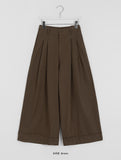 Sakki pin tuck wide cotton pants