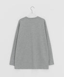 [unisex] Napyu Slit Over Plain Long Sleeve Tee