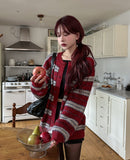 [wool21%] Sway Multi-Striped Cardigan