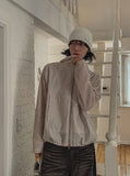 Tech Color Matching High Neck Hood Zip-Up