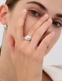 Plump Twist Silver Ring
