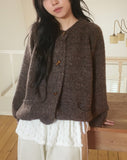 Poban Over Pocket Wood Duffle Knit Cardigan