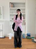 Holden Side Pintuck Washing Denim Long Wide Pants