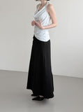 Cowl Neck Draped Layered Halter Top