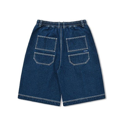 【ANGLAN】24SS★ [AG] Spread Double Knee Denim Half Pants ANGLAN (アングラン) - [AG]スプレッドダブルニーデニムハーフ