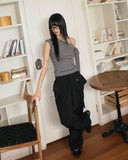 [Strap SET] Kinble Slim Fit Striped Cap Sleeve Off-Shoulder T-Shirt