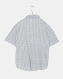 Copper linen overfit check shirt
