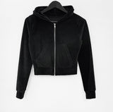 Nook Velvet Hooded Zip-up