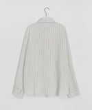 [unisex] Comb Linen Stripe Over Shirt