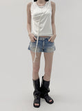 Tyre denim shorts