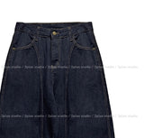 Fizz cut wide denim pants