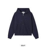 Tain Waffle Crop Hood Zip-Up