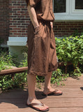 Solar Pleated Half Pants