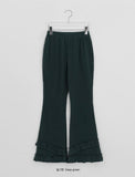 Homes Ribbed Frill Bootcut Banding Pants