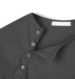 Barrel Diagonal Cropped Henley Long Sleeve