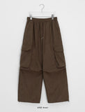 [Unisex] Basins Corduroy Brushed Cargo Banding Wide Pants