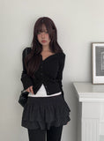 Lumpy Rib Round Slim Fit Long Sleeve Cardigan