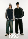 Sweat Color Matching Varsity Jacket