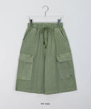 [unisex] Melu Pigment Banding Bermuda Cargo Pants