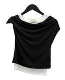 Yuko Drape Layered Tee