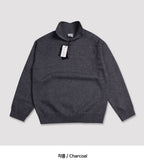 Unisex Cash Soft Knit Half Zip Up